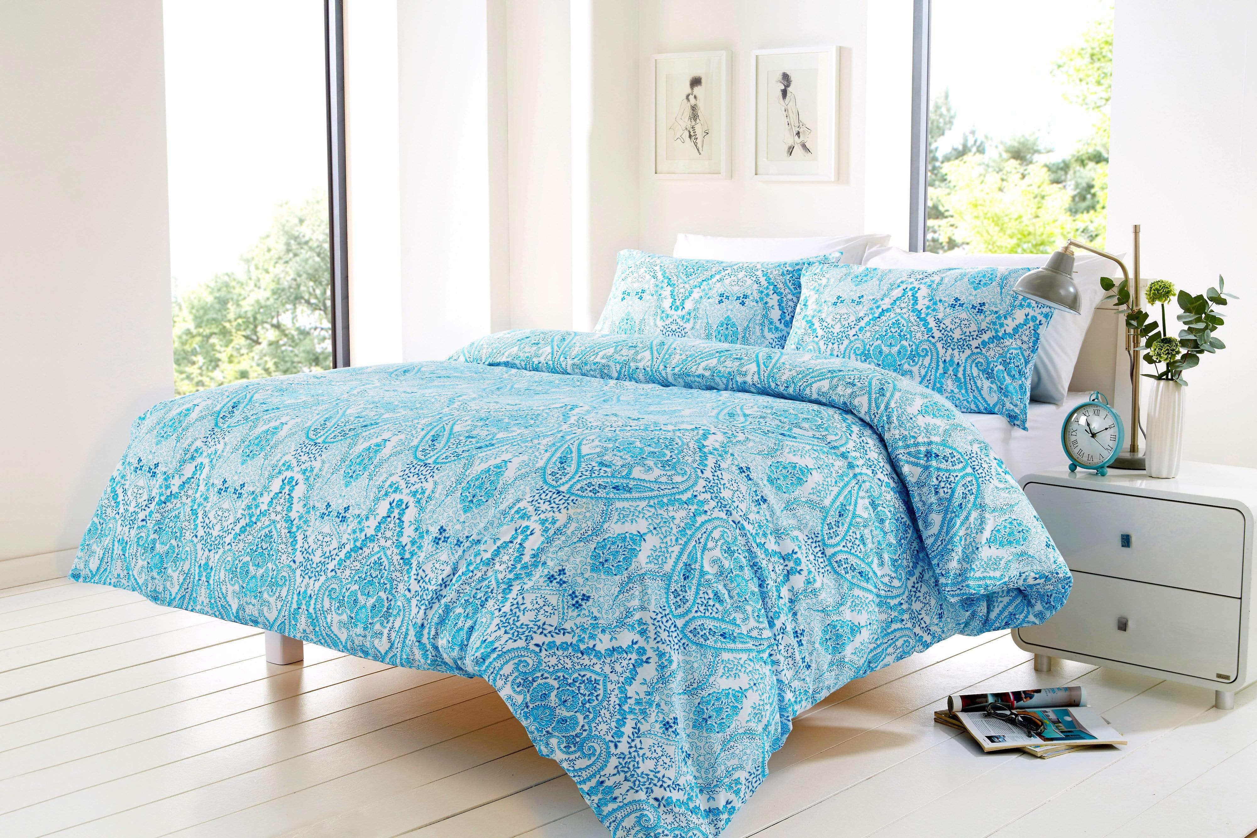 OLIVIA ROCCO Duvet Set Bohemian Bali Cotton Rich OEKO-TEX Certified And Vibrant Colours For Double And King Sizes Machine Washable