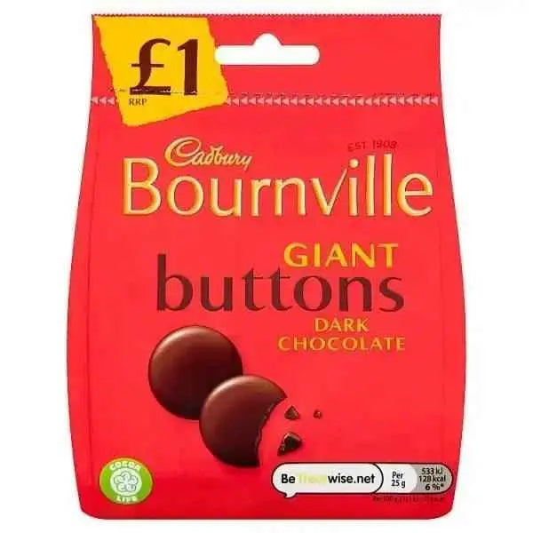 Bourneville Drk Button PM100 (Case of 10)