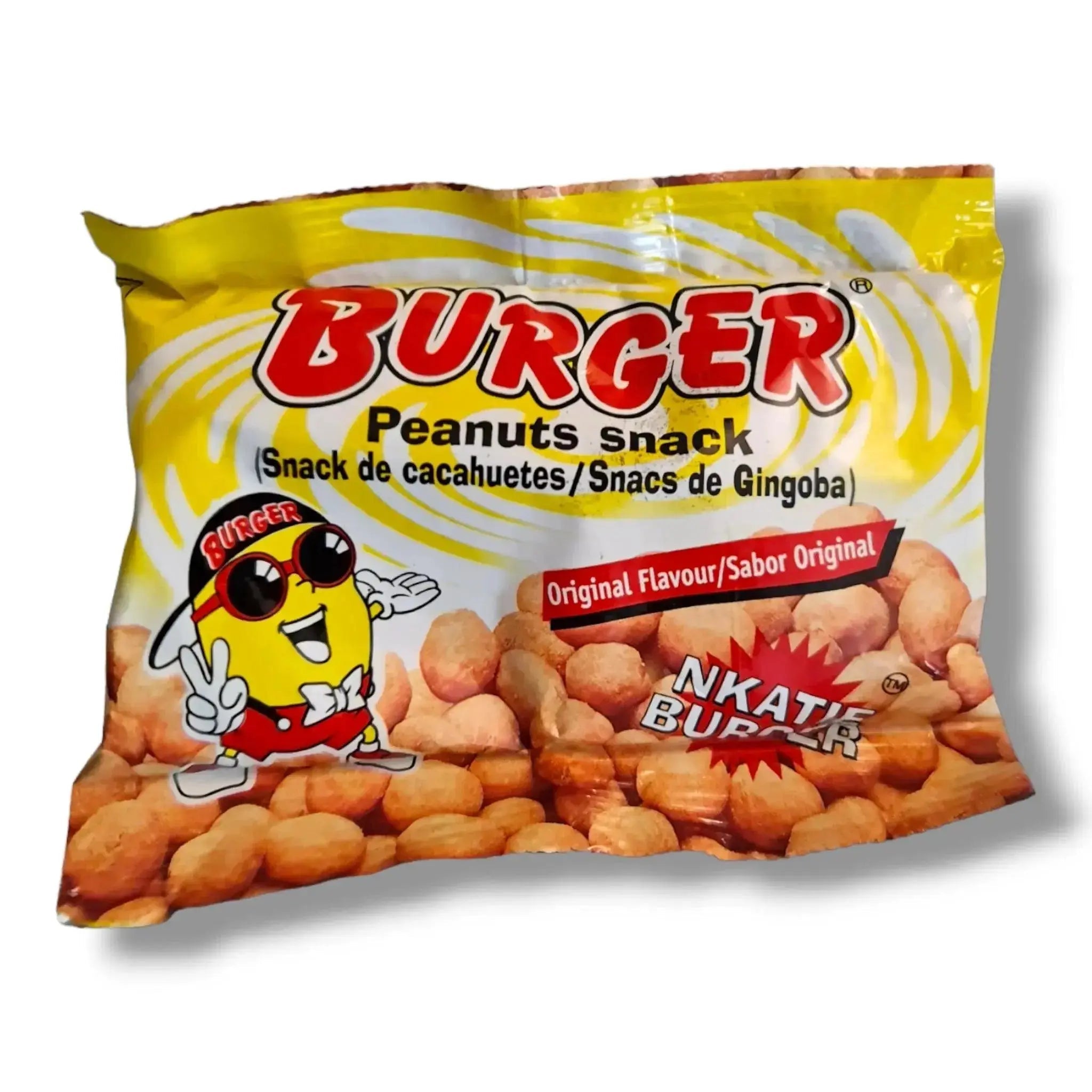 Burger Peanut Snack (Snack de cacahuetes/Snacs de Gingoba) - Nkatia Burger