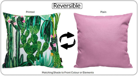 OLIVIA ROCCO Cactus Outdoor Cushion Covers 43 x 43 cm Waterproof Polyester Weather-Resistant For Patio Garden Bench Sofa Indoor Living Room