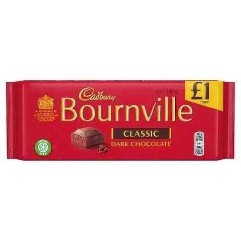 Cadbury Bournville Classic Dark Chocolate Bar 100g