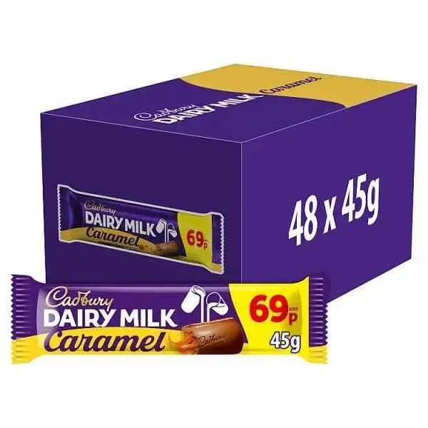 Cadbury Dairy Milk Caramel Chocolate Bar 45g (Case of 48)
