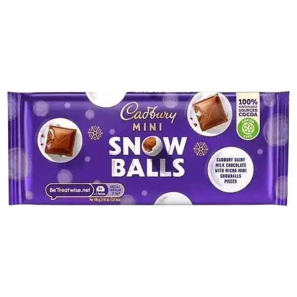 Cadbury Dairy Milk Mini Snowballs Bar 110g (Case of 20)