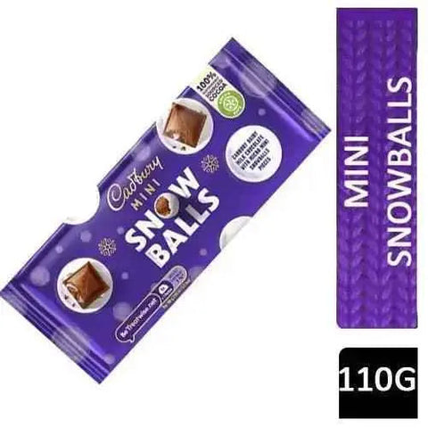 Cadbury Dairy Milk Mini Snowballs Bar 110g (Case of 20)