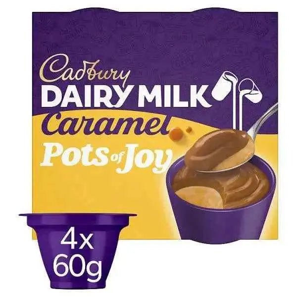 Cadbury Dairy Milk Pots of Joy Caramel Chocolate Dessert (Case of 4)