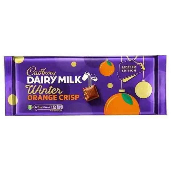 Cadbury Dairy Milk Winter Orange Crisp Chocolate Bar 360g (Case of 13)