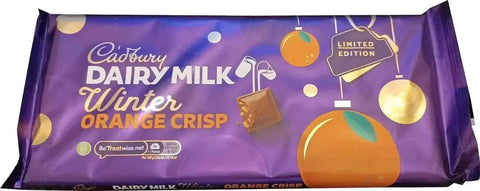 Cadbury Dairy Milk Winter Orange Crisp Chocolate Bar 360g (Case of 13)