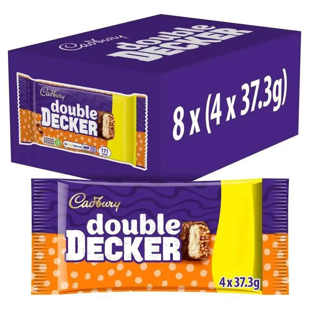 Cadbury Double Decker Chocolate Bar 4 Pack 149.2g (Case of 8)