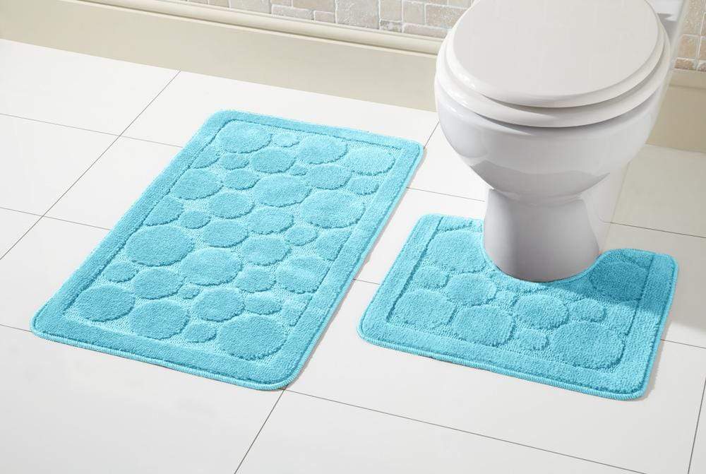 OLIVIA ROCCO Cali Bath Mat Set Ultra Soft Non Slip Ultra Absorbent Machine Washable In Multiple Colours And Sizes For Bathroom Safety And Comfort
