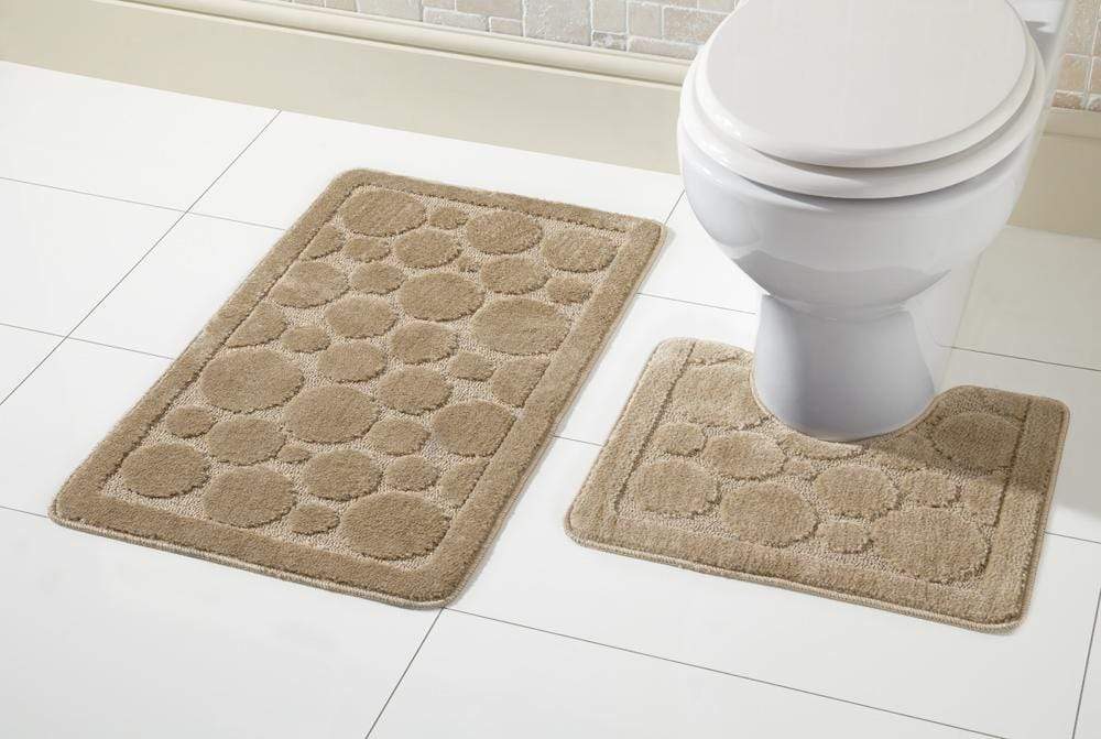 OLIVIA ROCCO Cali Bath Mat Set Ultra Soft Non Slip Ultra Absorbent Machine Washable In Multiple Colours And Sizes For Bathroom Safety And Comfort