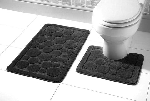 OLIVIA ROCCO Cali Bath Mat Set Ultra Soft Non Slip Ultra Absorbent Machine Washable In Multiple Colours And Sizes For Bathroom Safety And Comfort