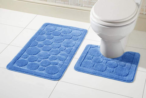 OLIVIA ROCCO Cali Bath Mat Set Ultra Soft Non Slip Ultra Absorbent Machine Washable In Multiple Colours And Sizes For Bathroom Safety And Comfort