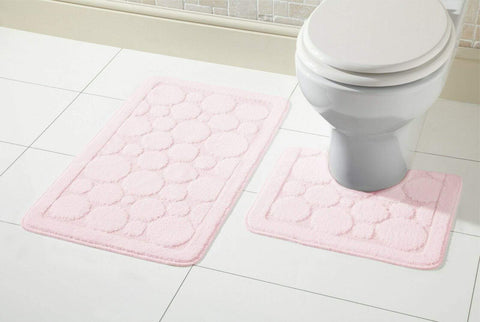 OLIVIA ROCCO Cali Bath Mat Set Ultra Soft Non Slip Ultra Absorbent Machine Washable In Multiple Colours And Sizes For Bathroom Safety And Comfort