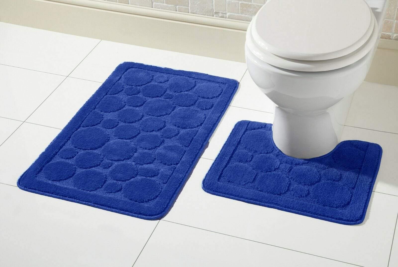 OLIVIA ROCCO Cali Bath Mat Set Ultra Soft Non Slip Ultra Absorbent Machine Washable In Multiple Colours And Sizes For Bathroom Safety And Comfort