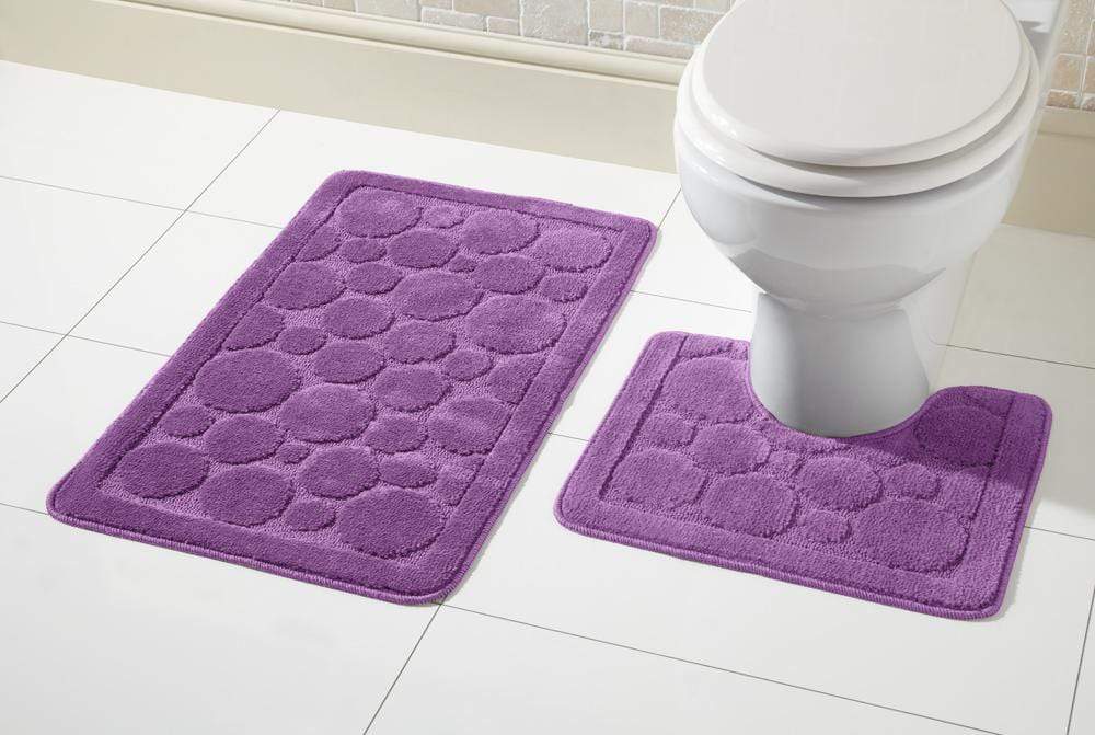 OLIVIA ROCCO Cali Bath Mat Set Ultra Soft Non Slip Ultra Absorbent Machine Washable In Multiple Colours And Sizes For Bathroom Safety And Comfort