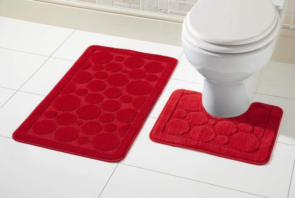OLIVIA ROCCO Cali Bath Mat Set Ultra Soft Non Slip Ultra Absorbent Machine Washable In Multiple Colours And Sizes For Bathroom Safety And Comfort