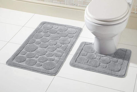 OLIVIA ROCCO Cali Bath Mat Set Ultra Soft Non Slip Ultra Absorbent Machine Washable In Multiple Colours And Sizes For Bathroom Safety And Comfort