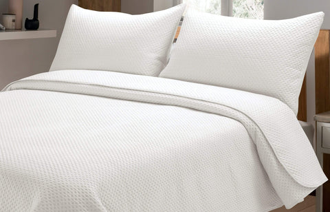 OLIVIA ROCCO Capri Embossed Luxury Bedspread Set With Quilted Throw And Duvet Matching Pillow Shams Multiple Colours For Homes And Gifts