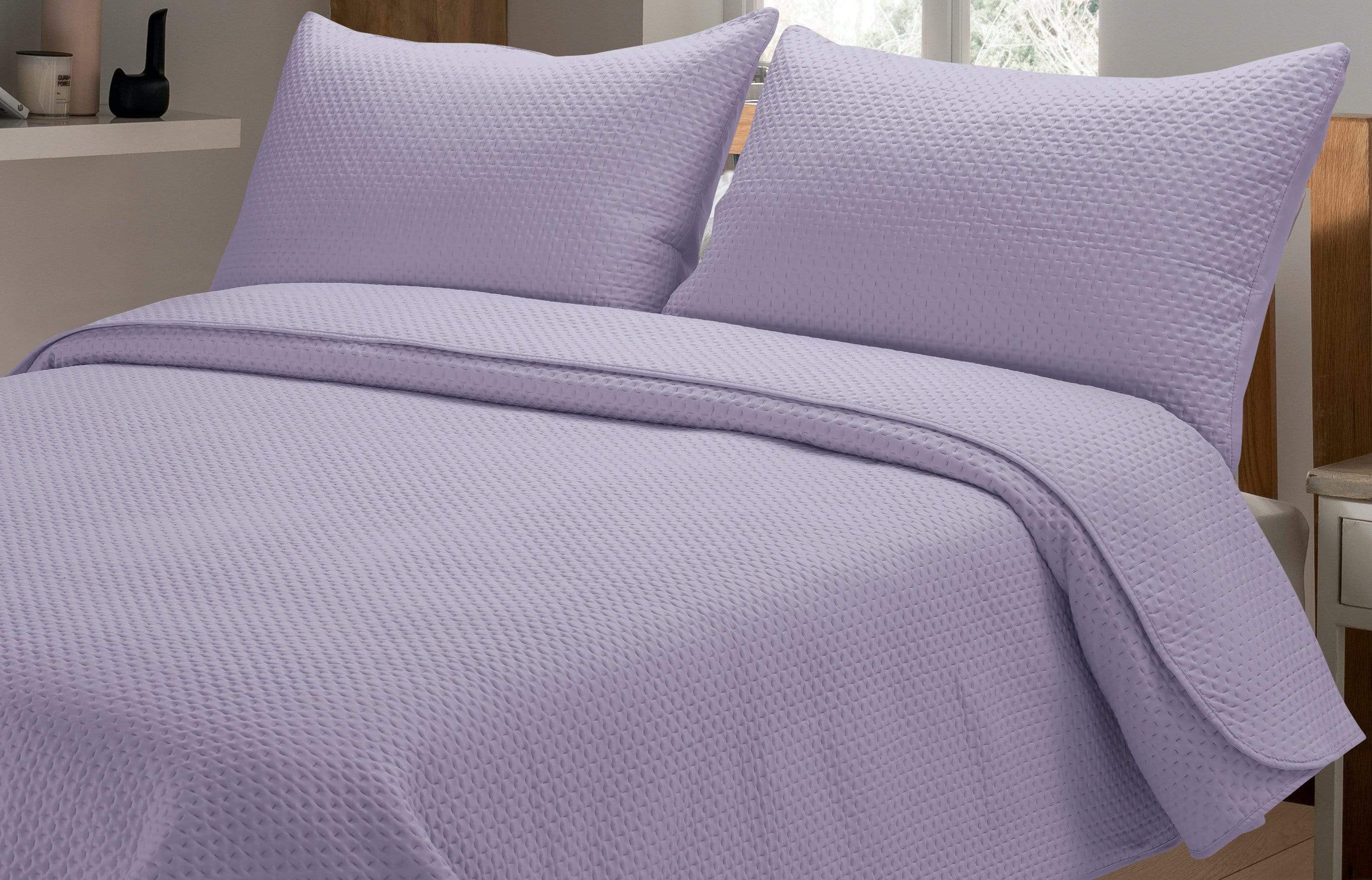 OLIVIA ROCCO Capri Embossed Luxury Bedspread Set With Quilted Throw And Duvet Matching Pillow Shams Multiple Colours For Homes And Gifts