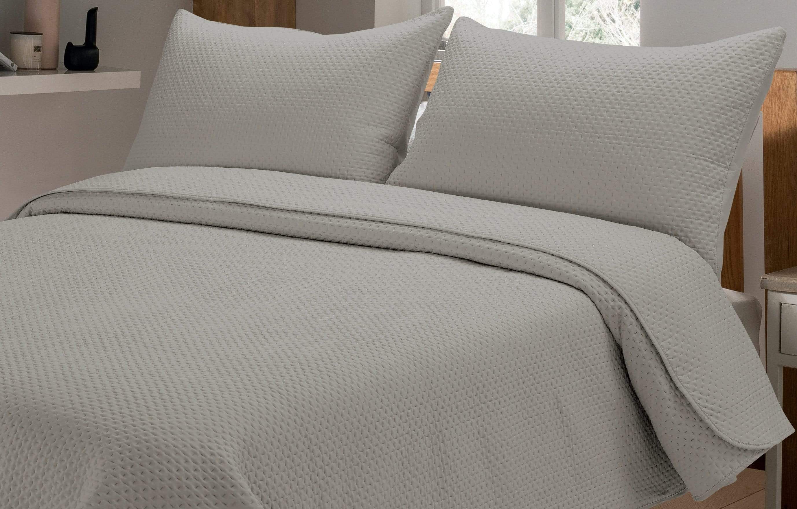OLIVIA ROCCO Capri Embossed Luxury Bedspread Set With Quilted Throw And Duvet Matching Pillow Shams Multiple Colours For Homes And Gifts