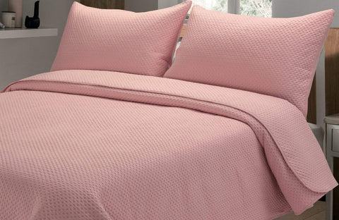 OLIVIA ROCCO Capri Embossed Luxury Bedspread Set With Quilted Throw And Duvet Matching Pillow Shams Multiple Colours For Homes And Gifts