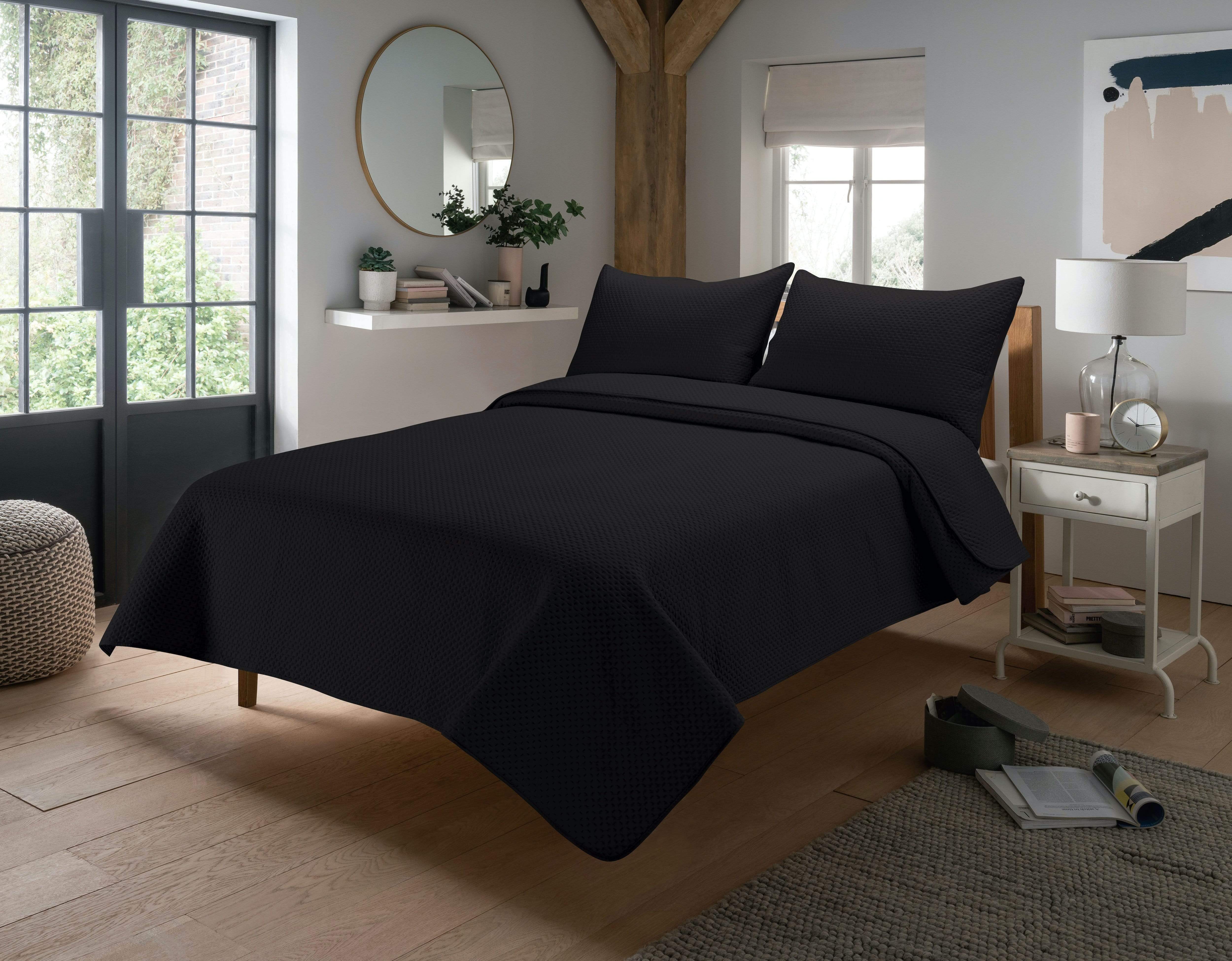 OLIVIA ROCCO Capri Embossed Luxury Bedspread Set With Quilted Throw And Duvet Matching Pillow Shams Multiple Colours For Homes And Gifts