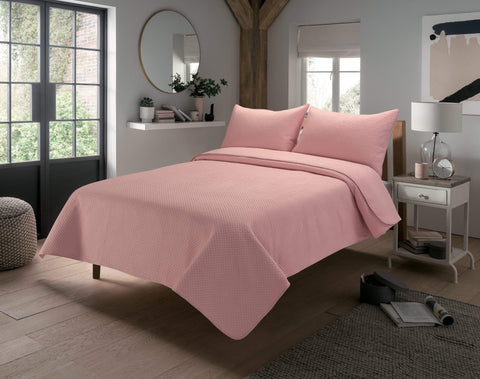 OLIVIA ROCCO Capri Embossed Luxury Bedspread Set With Quilted Throw And Duvet Matching Pillow Shams Multiple Colours For Homes And Gifts
