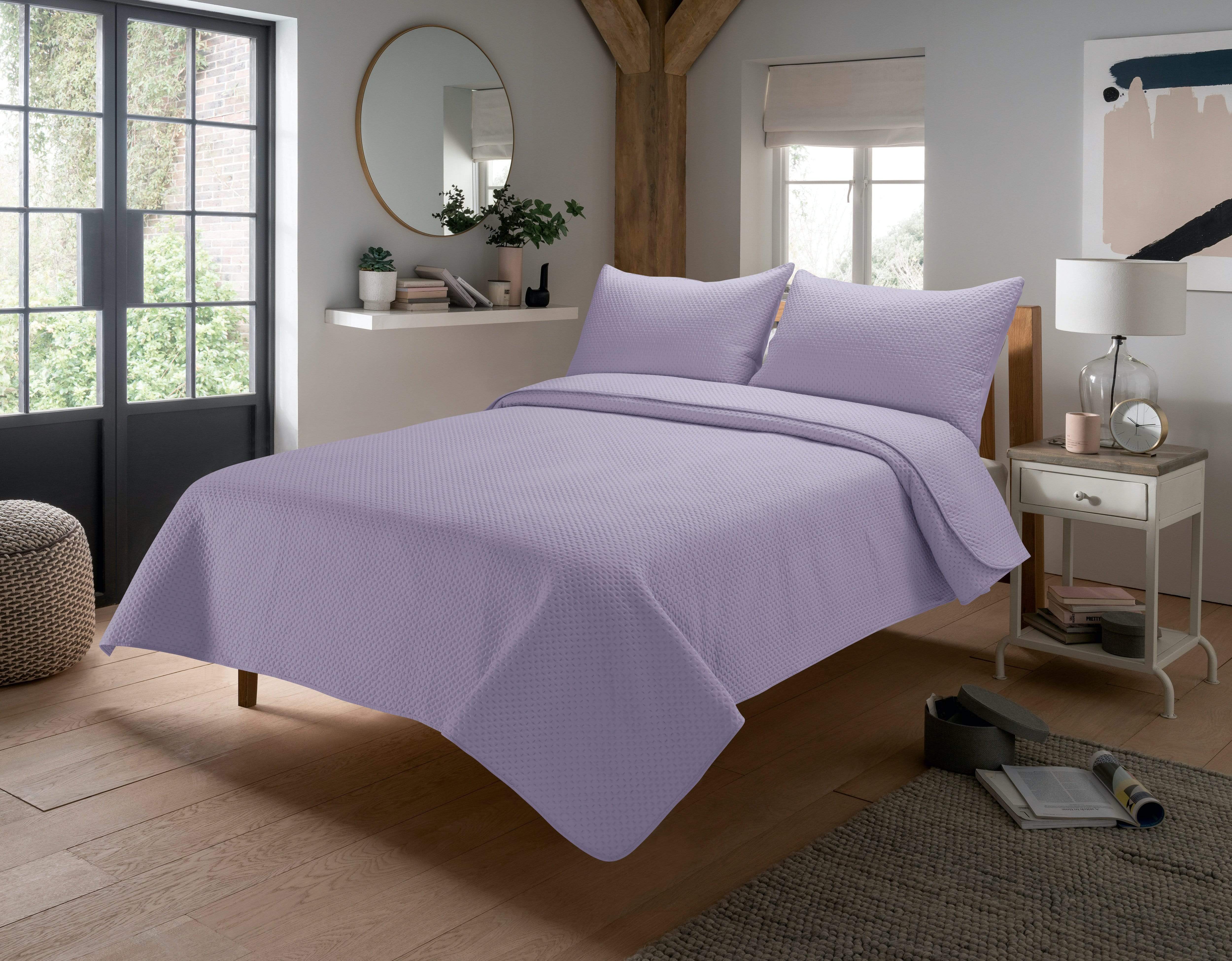 OLIVIA ROCCO Capri Embossed Luxury Bedspread Set With Quilted Throw And Duvet Matching Pillow Shams Multiple Colours For Homes And Gifts