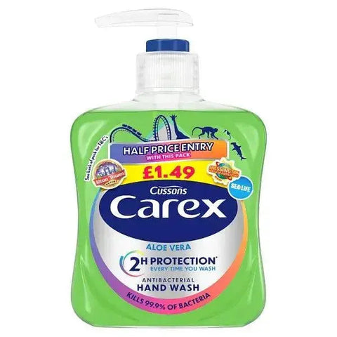 Carex Aloe Vera Antibacterial Hand Wash 250ml (Case of 6)