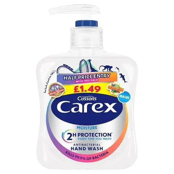 Carex Moisture Antibacterial Hand Wash 250ml (Case of 6)