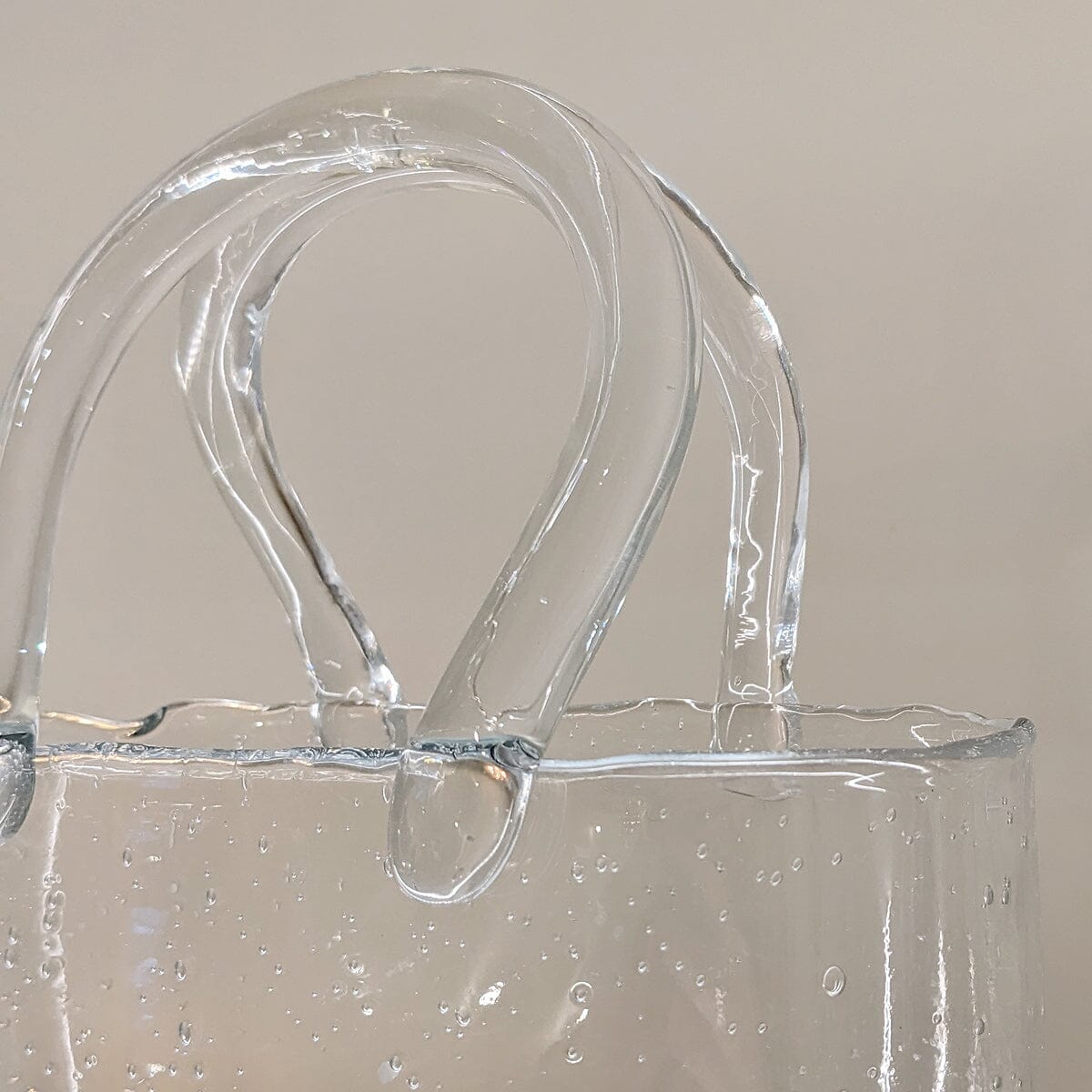 Carina Bubbled Glass Decorative Handbag Vase