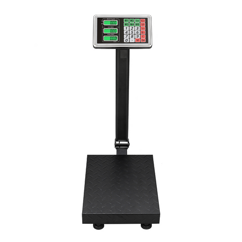 【Old code:95066004】100KG/220lbs LCD Digital Personal Floor Postal Platform Scale with 30*40 Platform & 0.6mm Plate Black UK Plug