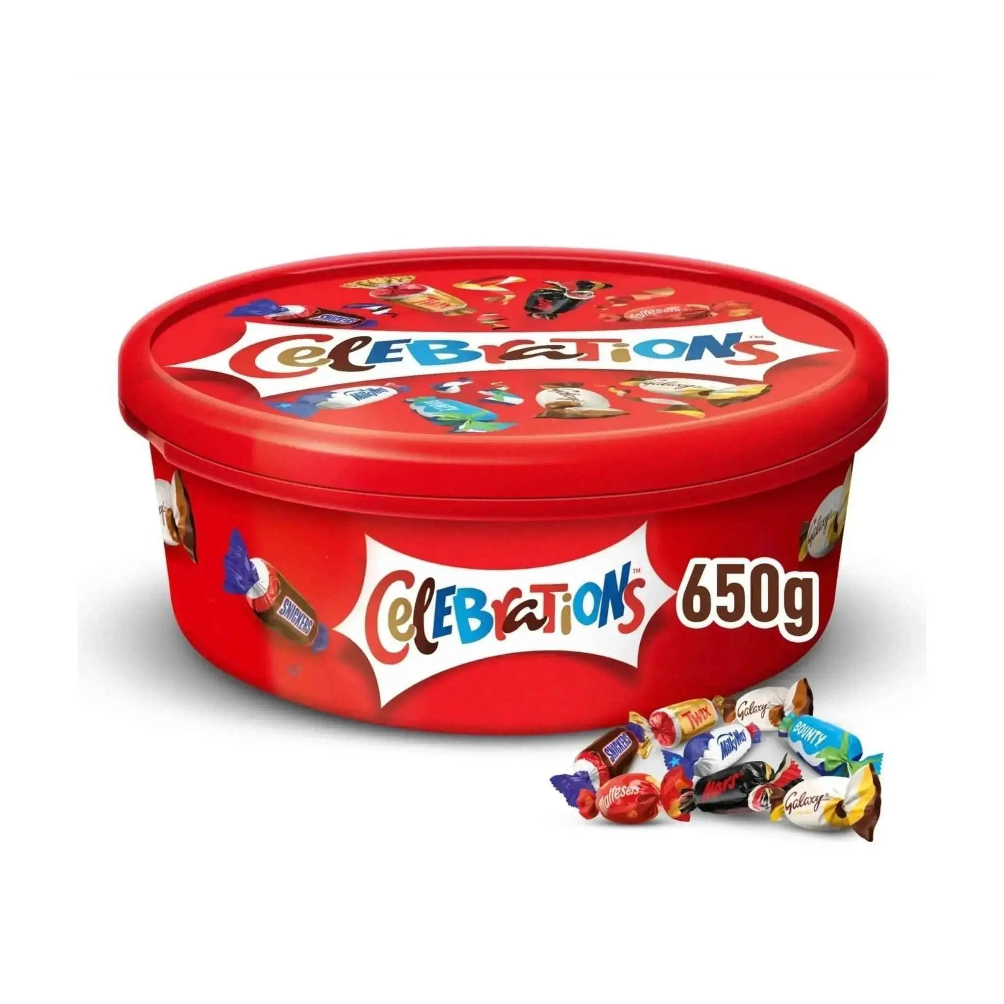 Celebrations Milk Chocolate Box Of Mini Chocolate & Biscuit Bars Sharing Tub 650g
