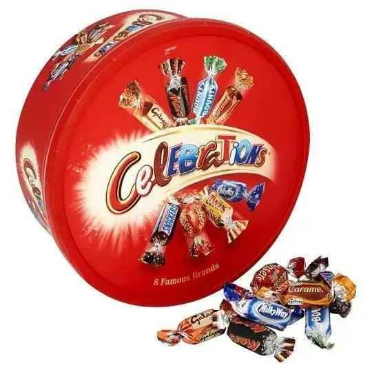Celebrations Milk Chocolate Box Of Mini Chocolate & Biscuit Bars Sharing Tub 650g