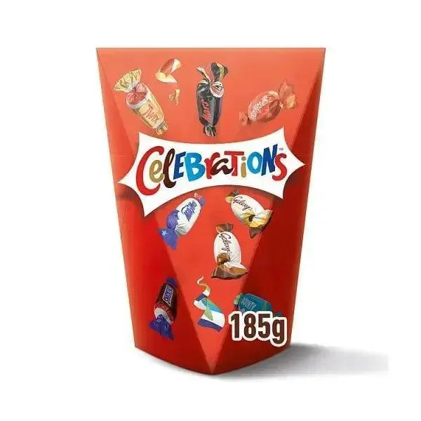 Celebrations Milk Chocolate Selection Box of Mini Chocolate & Biscuit Bars 185g (Case of 6)