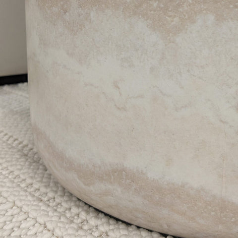 Celeste Round Neutral Marble Effect Coffee Table