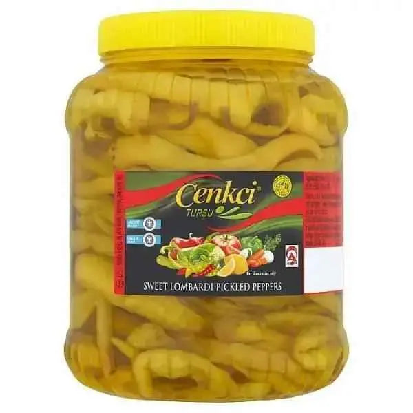Cenkci Sweet Lombardi Pickled Peppers 1760g (Drained Weight 850g)