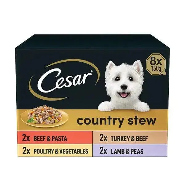 Cesar Country Stew Adult Wet Dog Food Trays Special Selection 8 x 150g (Case of 3)