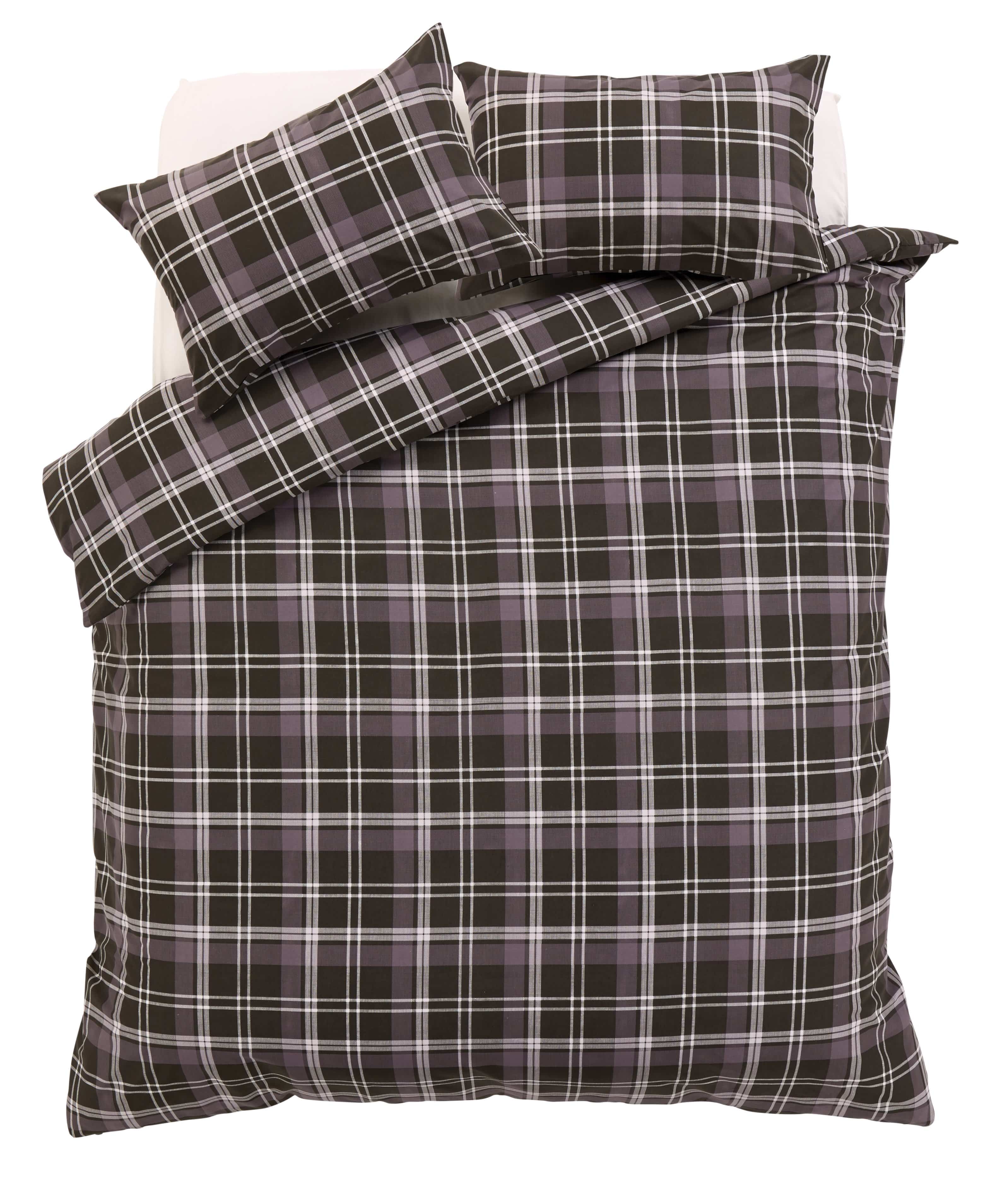 OLIVIA ROCCO Check Pattern Duvet Set Cotton Rich With Pillowcases OEKO-TEX Certified Soft Durable Bedding In All Sizes Premium Quality