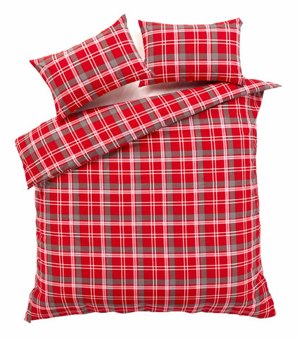 OLIVIA ROCCO Check Pattern Duvet Set Cotton Rich With Pillowcases OEKO-TEX Certified Soft Durable Bedding In All Sizes Premium Quality