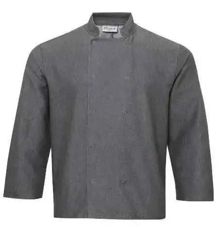 Chef Jacket Long Sleeve Denim Grey and Black
