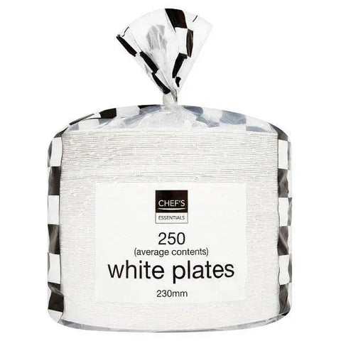 Chefs Essentials 250 White Plates 230mm