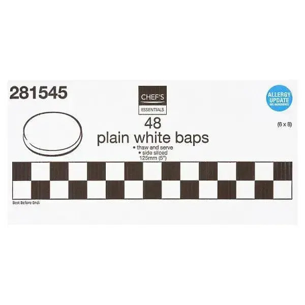 Chef's Essentials 48 Plain White Baps