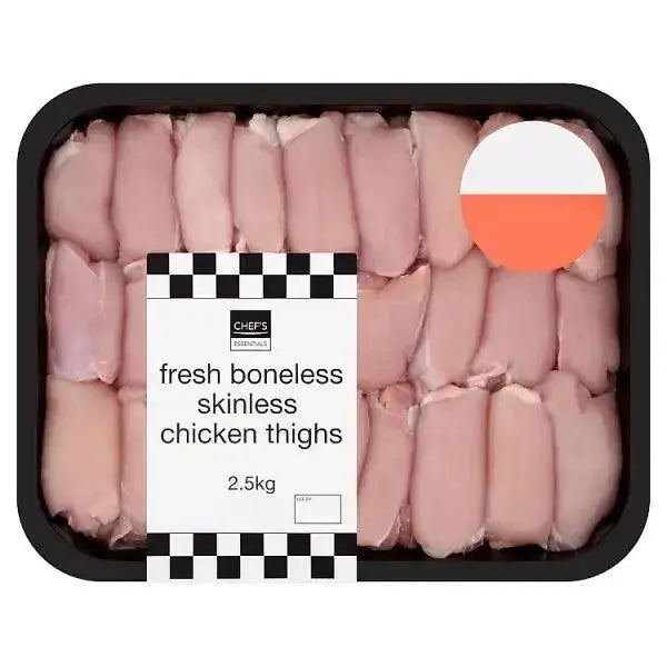 Chef's Essentials Fresh Boneless Skinless Chicken Thighs 2.5kg