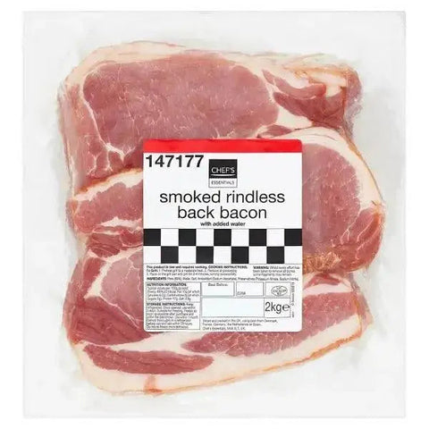 Chef's Essentials Smoked Rindless Back Bacon 2kg