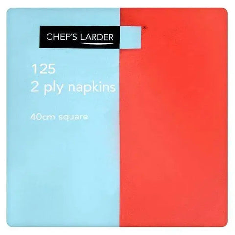 Chefs Larder 125 2 Ply Red Napkins 40cm Square - Sets of 125