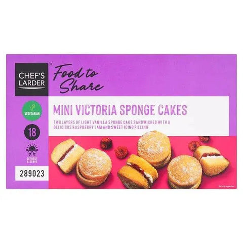 Chefs Larder 18 Mini Victoria Sponge Cakes