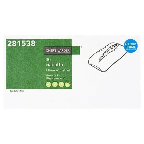 Chefs Larder 30 Ciabatta
