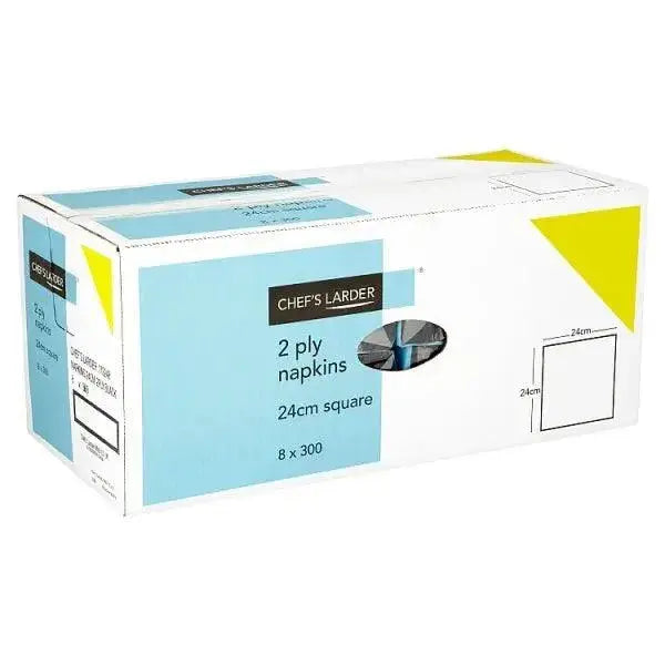 Chef's Larder 300 Napkins 2 Ply Black 24cm