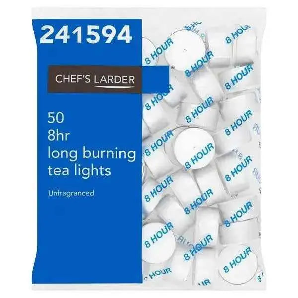 Chef's Larder 50 8hr Long Burning Tea Lights